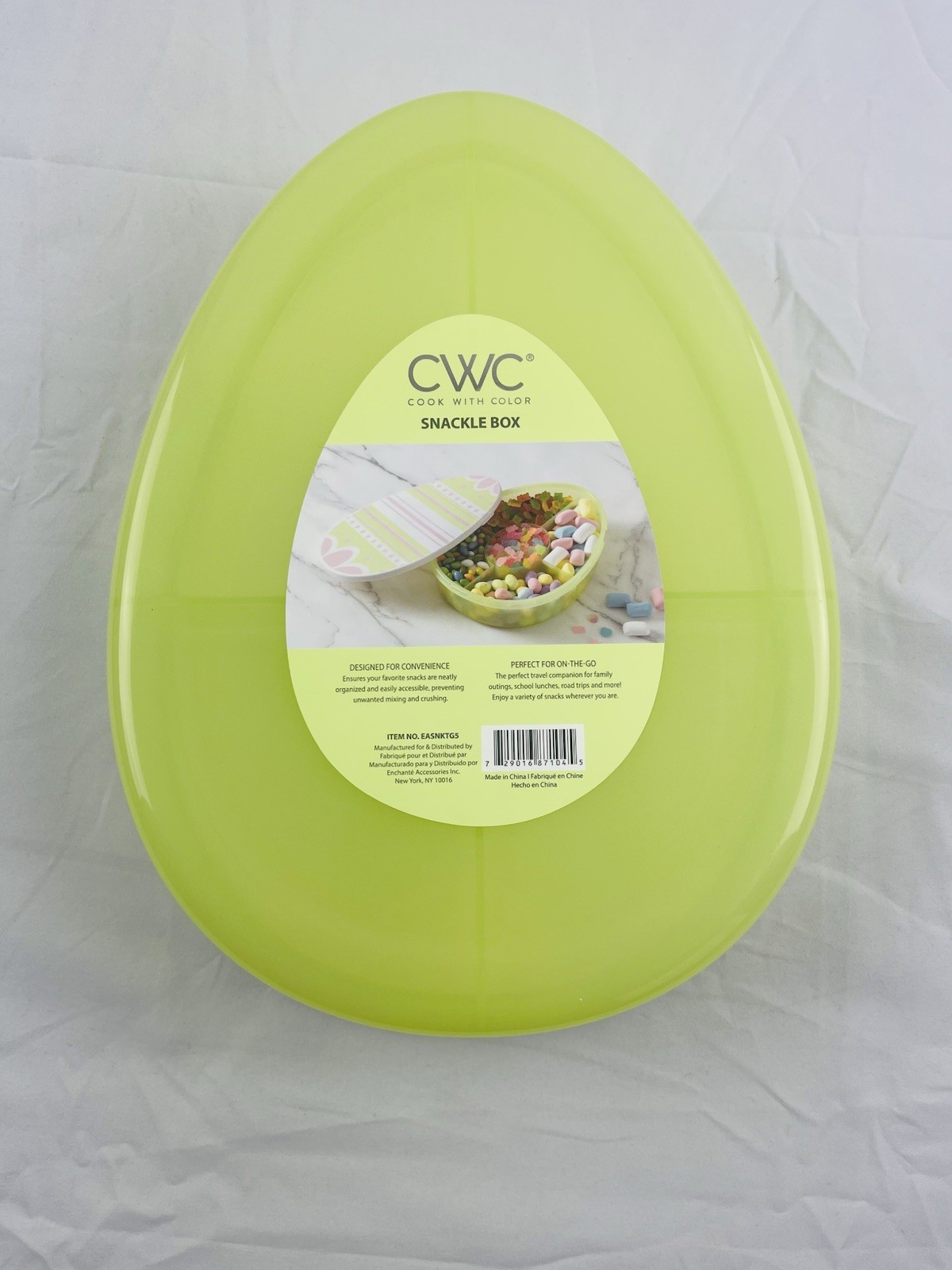 CWC Cook With Color Easter Egg Snackle Box With 5 Compartments New