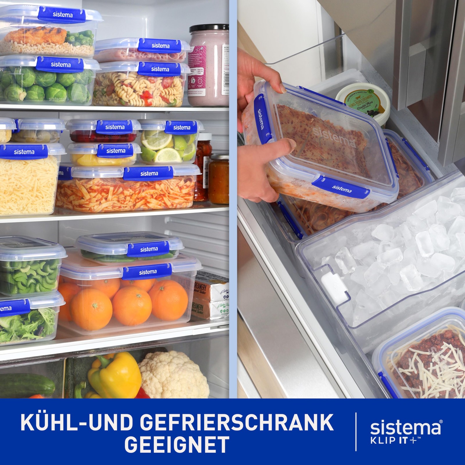 KLIP IT PLUS Leakproof Food Storage Containers | 1 L | Airtight & Stackable M…