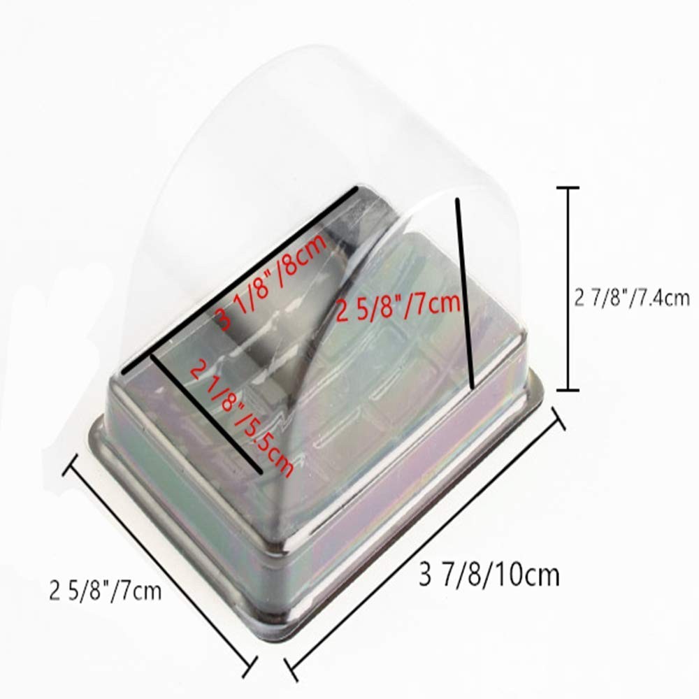 50 Pcs Roll Cake Box Set Single Personal Swiss Roll Container and 50 stickers…