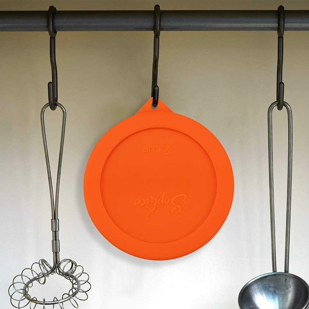 2 Cup Round Silicone Storage Cover Lids Replacement for Anchor Hocking and Pyrex