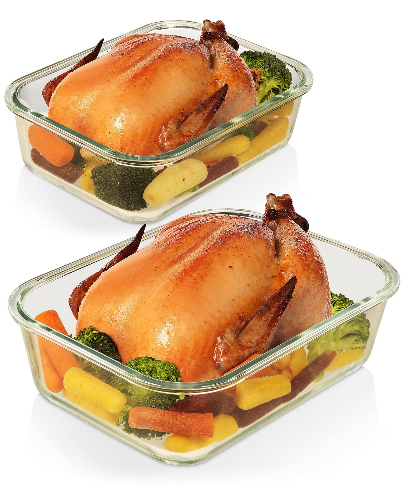 4 Pc (2700ML/ 91 Oz & 1520ML/ 51 Oz) Airtight Large Glass Food Storage Contai…