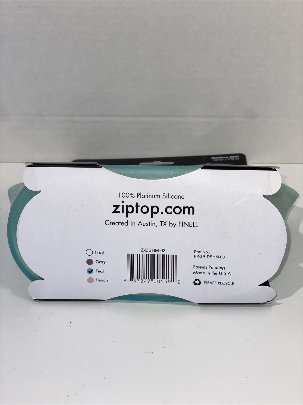 NEW Zip Top Reusable Containers – 1 Medium Dish 24 Oz Teal Color