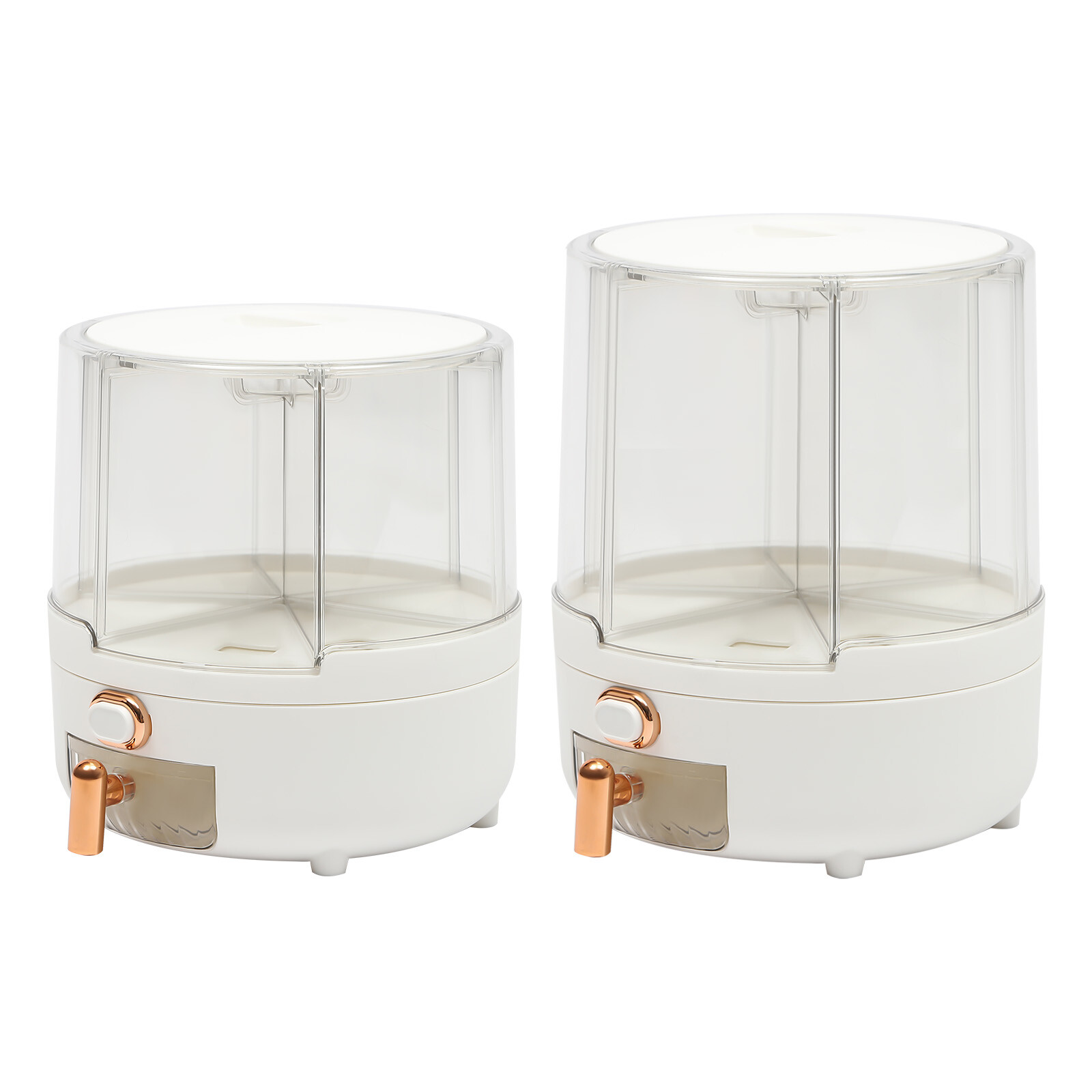 6 In 1 Rotating Dry Food Grain Rice Container Cereal Dispenser Storage Box