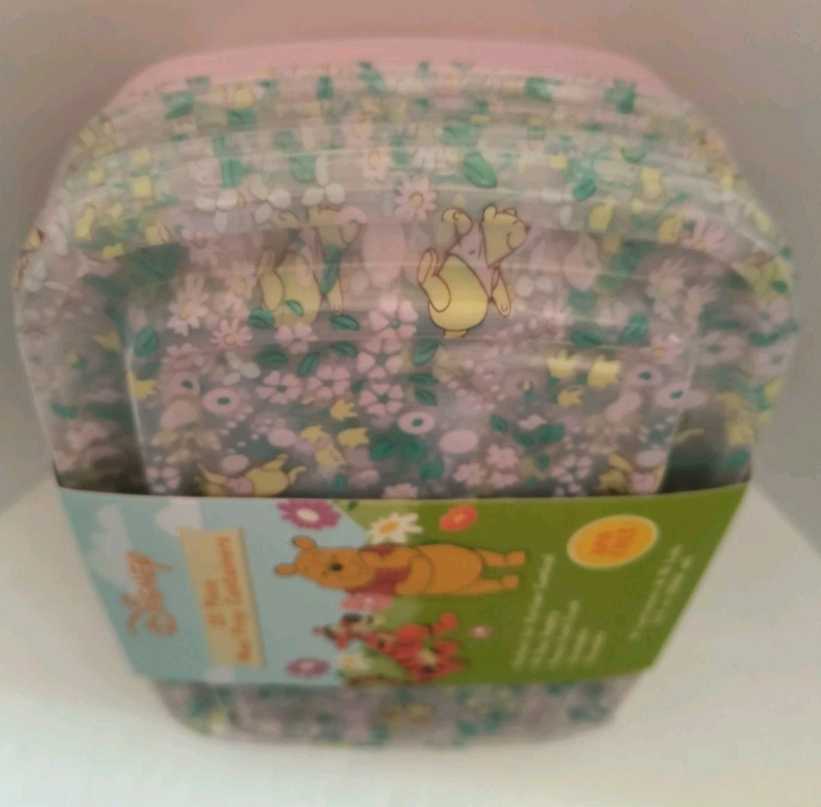 Winnie the Pooh Springtime Flowers 20 Piece Meal Prep Food Storage Containers🆕