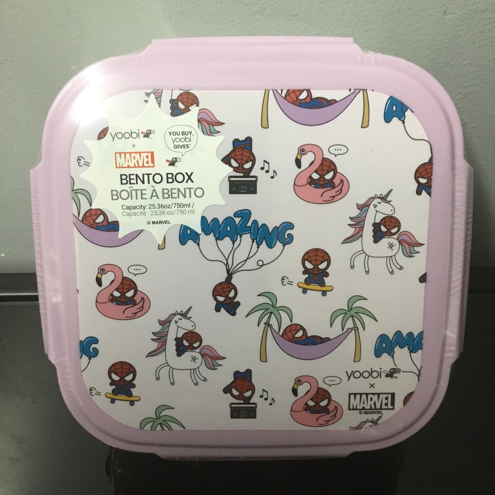 Bento Box Yoobi x Marvel Amazing Spider-Man Ice Pack 3 Compartments