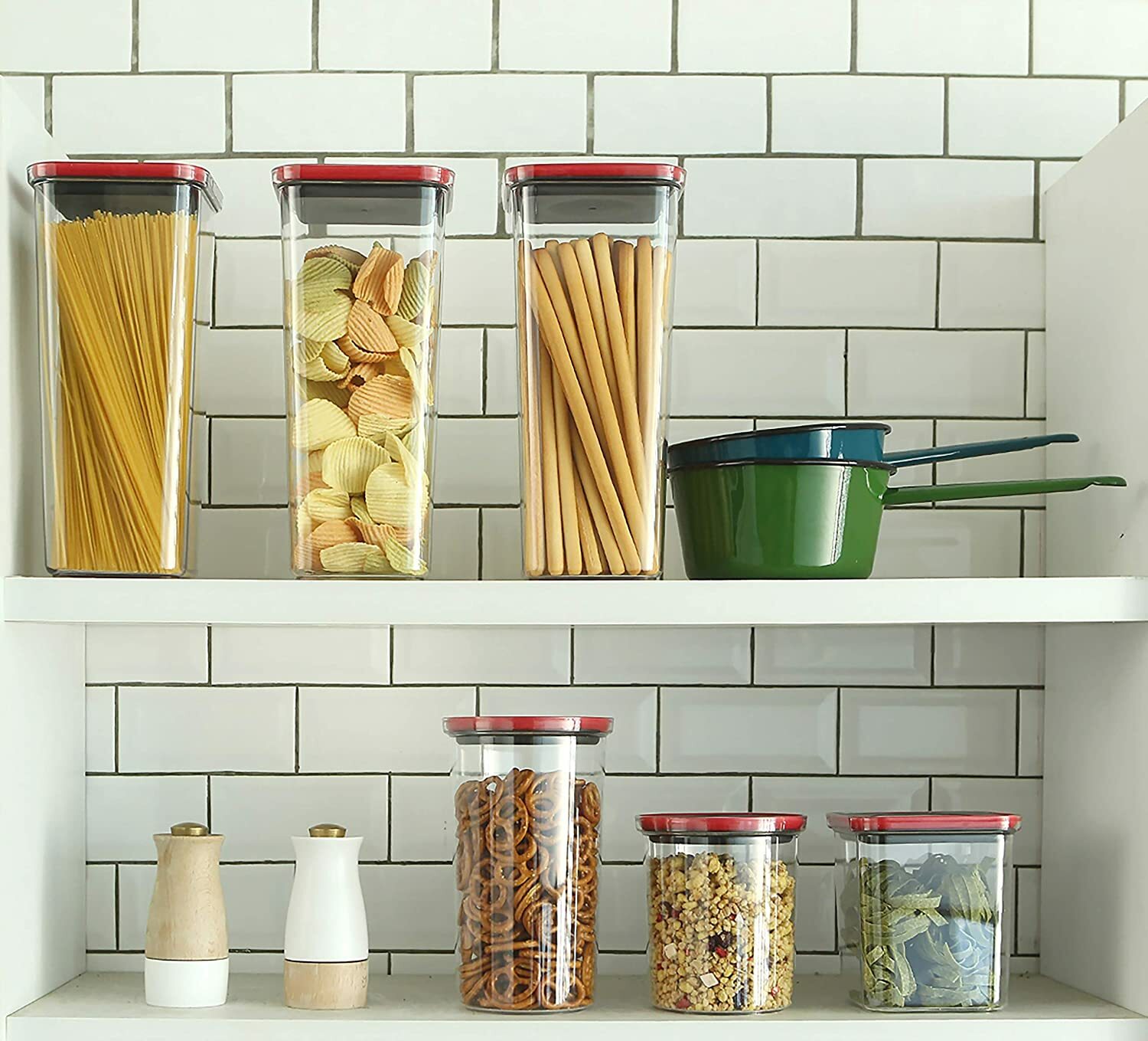 Open Box, 4 Set Neoflam Airtight Pantry Dry Food Storage Container Organizer Set