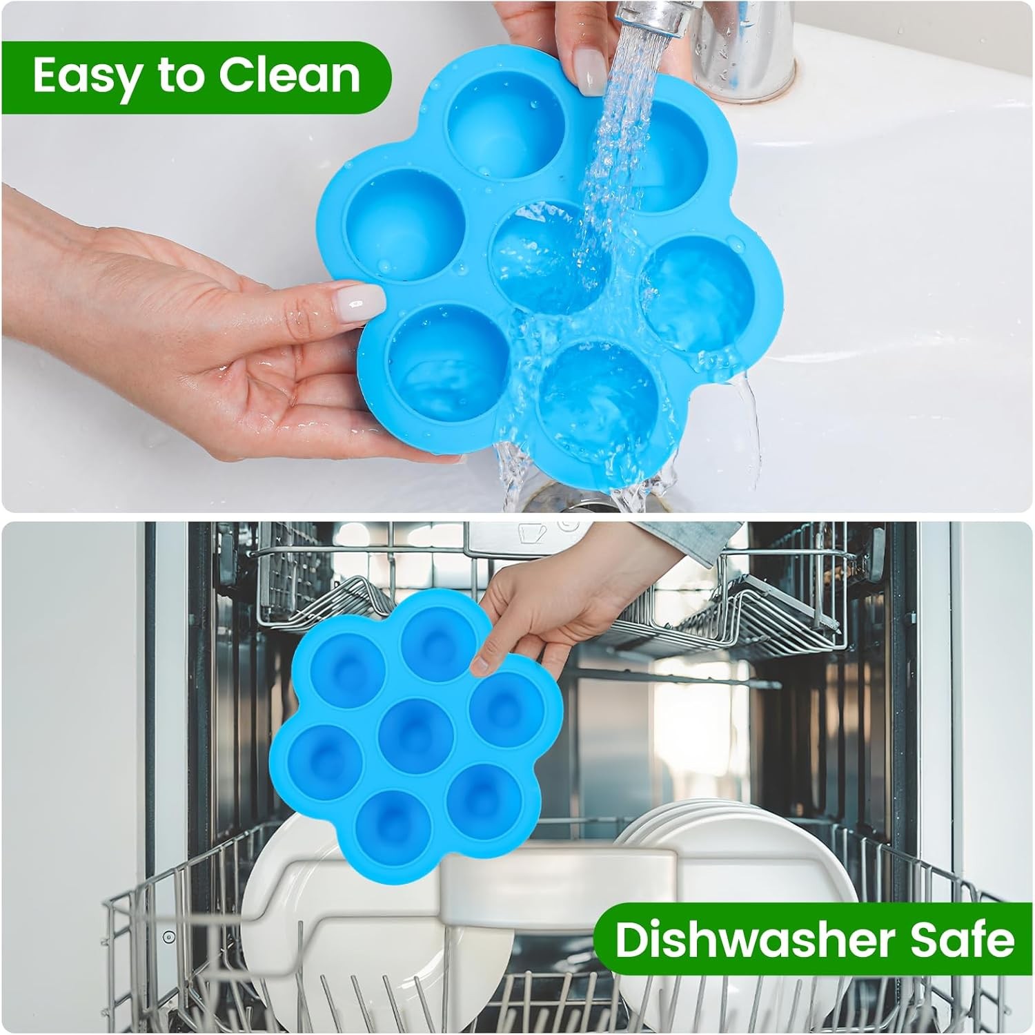 Silicone Egg Bite Molds [2 Pack] Instant Pot Accessories Total 14 Cups Muffin