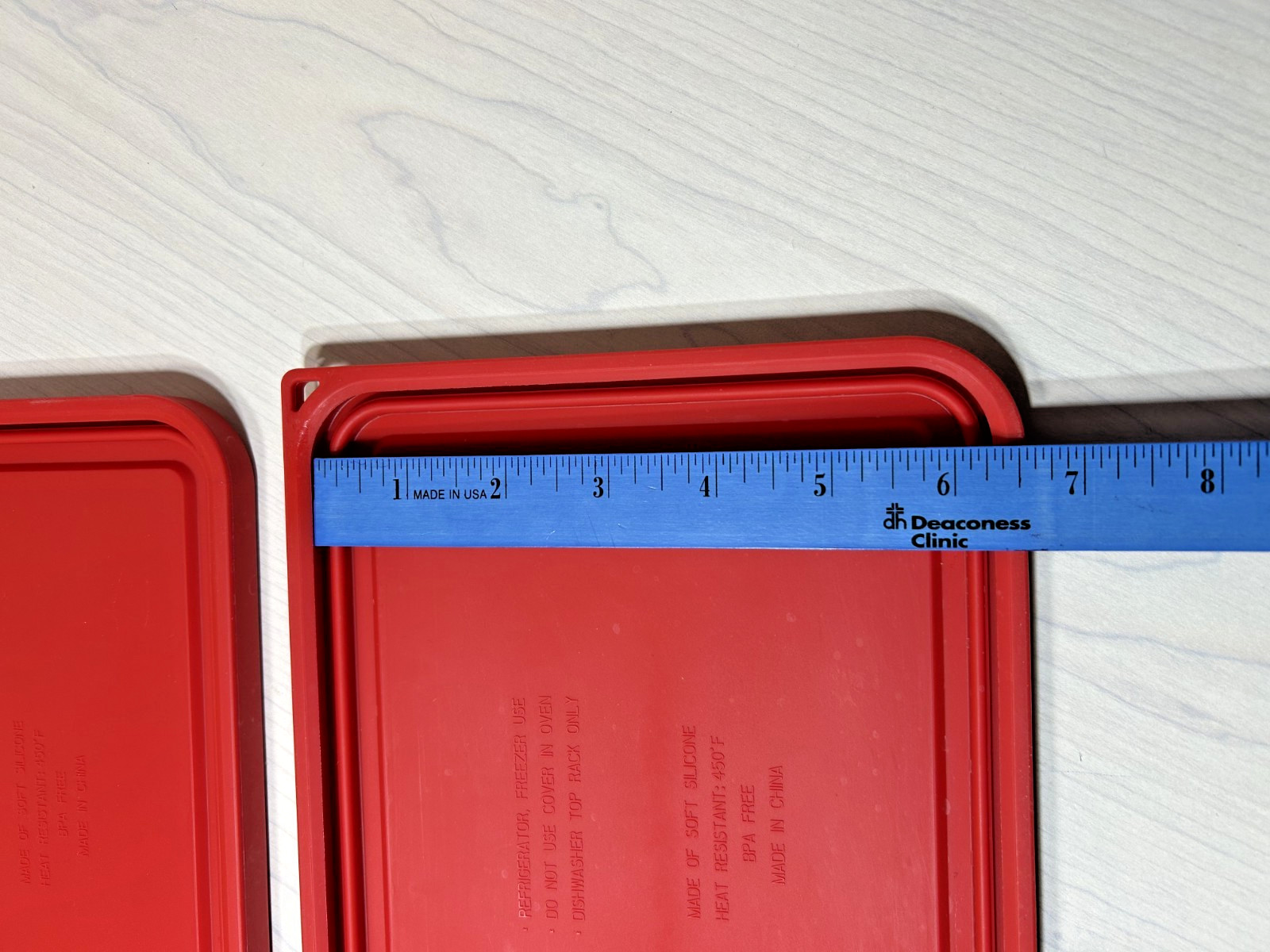 2PK Sophico 6 Cup Rectangle Silicone Storage Cover Lids