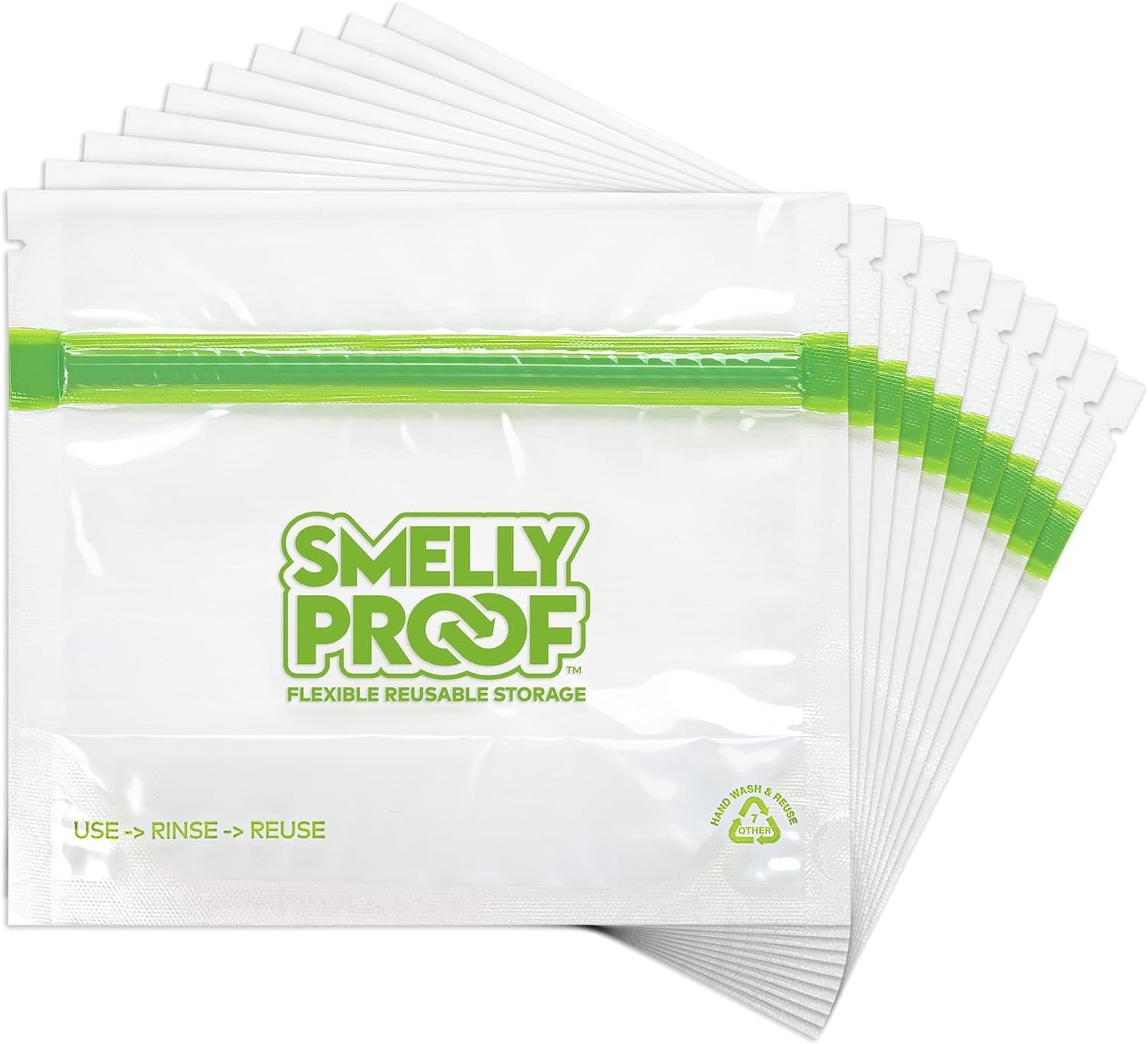 50 x Reusable Food Storage Bags, Reusable Snack Bags, Stand-Up Expandable “St…