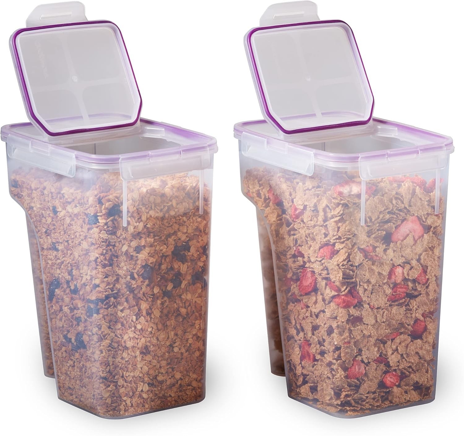 Snapware Airtight 2-Pack (22.8 Cup) Cereal 2 Count (Pack of 1), Clear