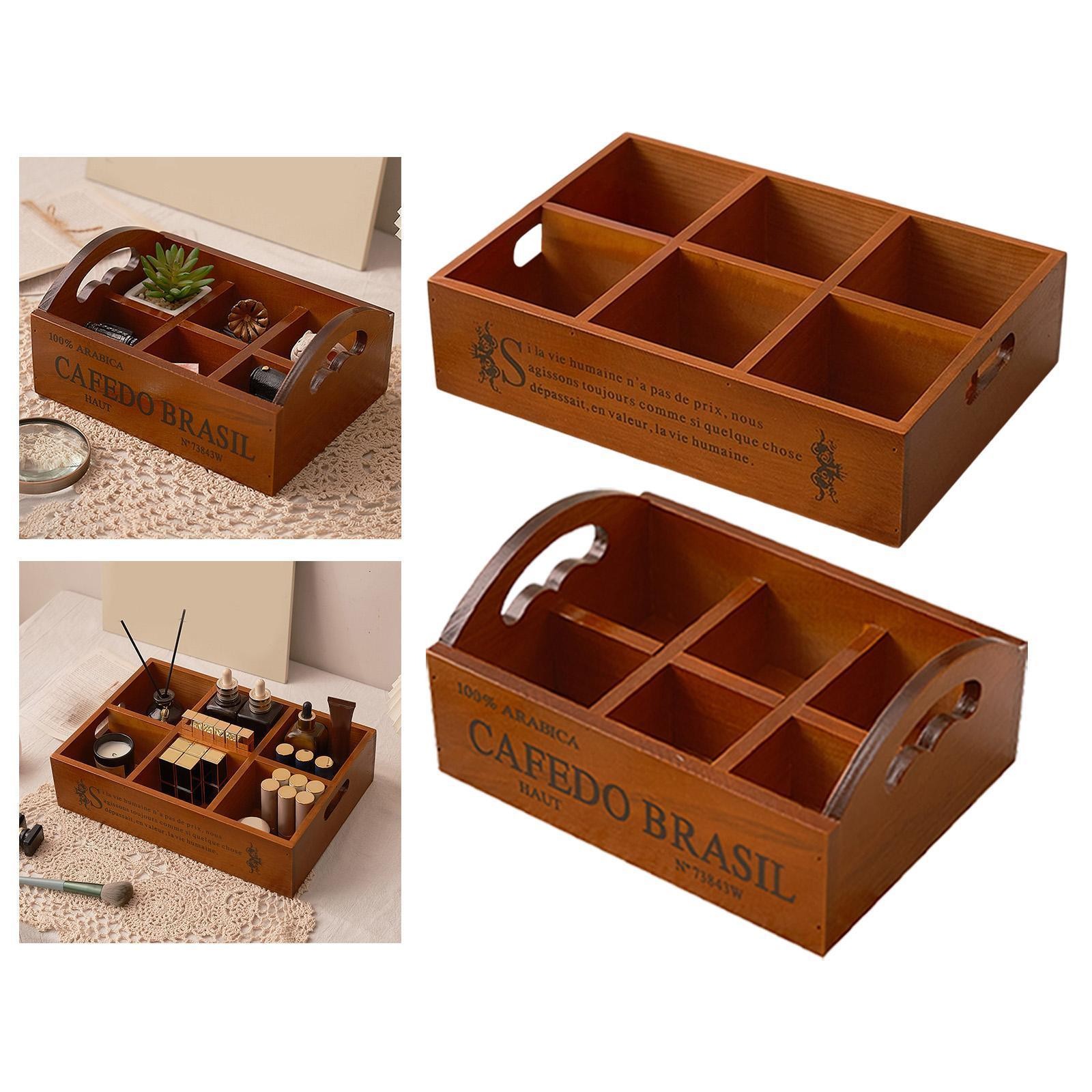 Wood Divider Serving Tray with Handle Dried Fruit Tray for Party Picnic