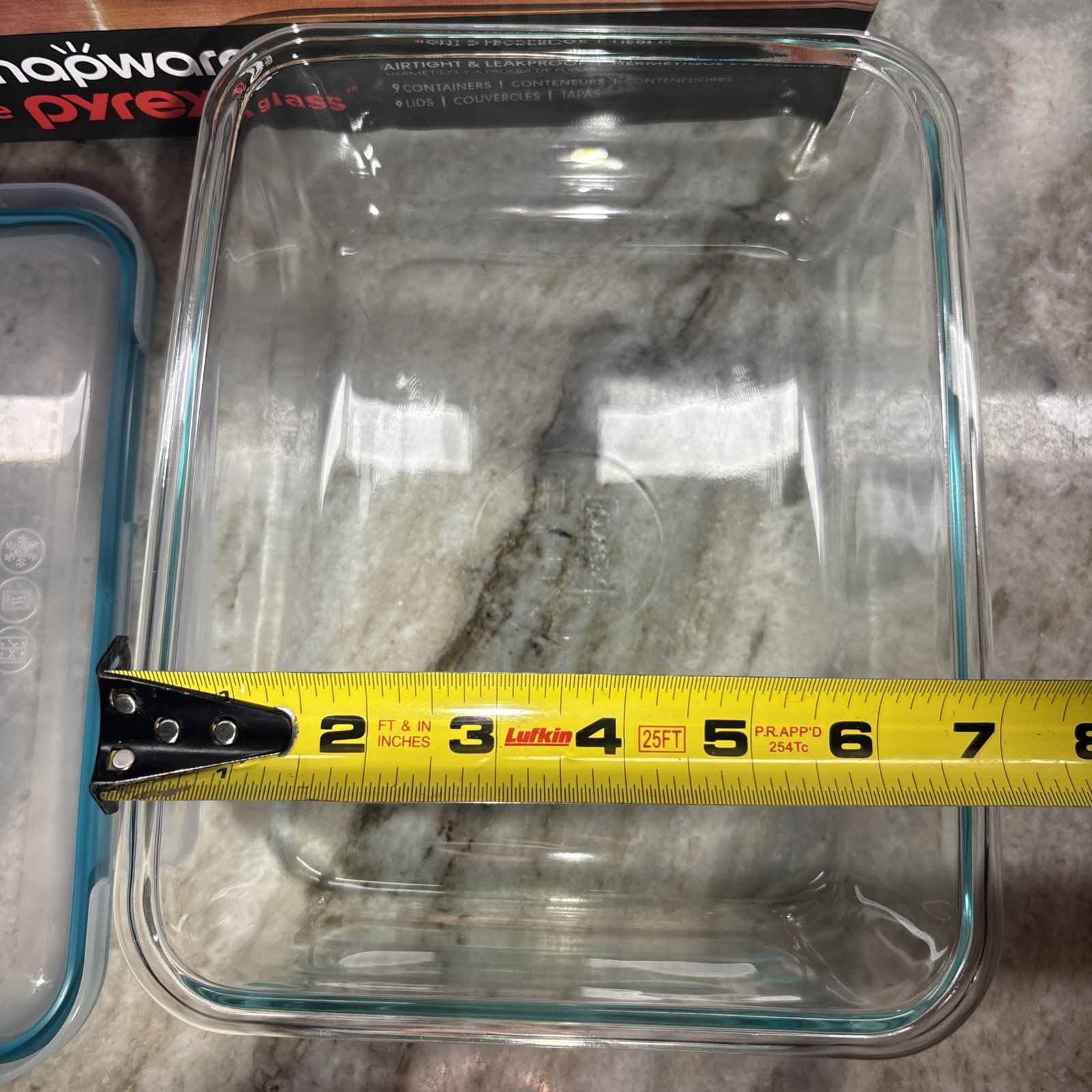 Snapware Pyrex Glass Rectangle 6 CUP Storage Container & Lid—NEW—SHIPS IN 24 HRS