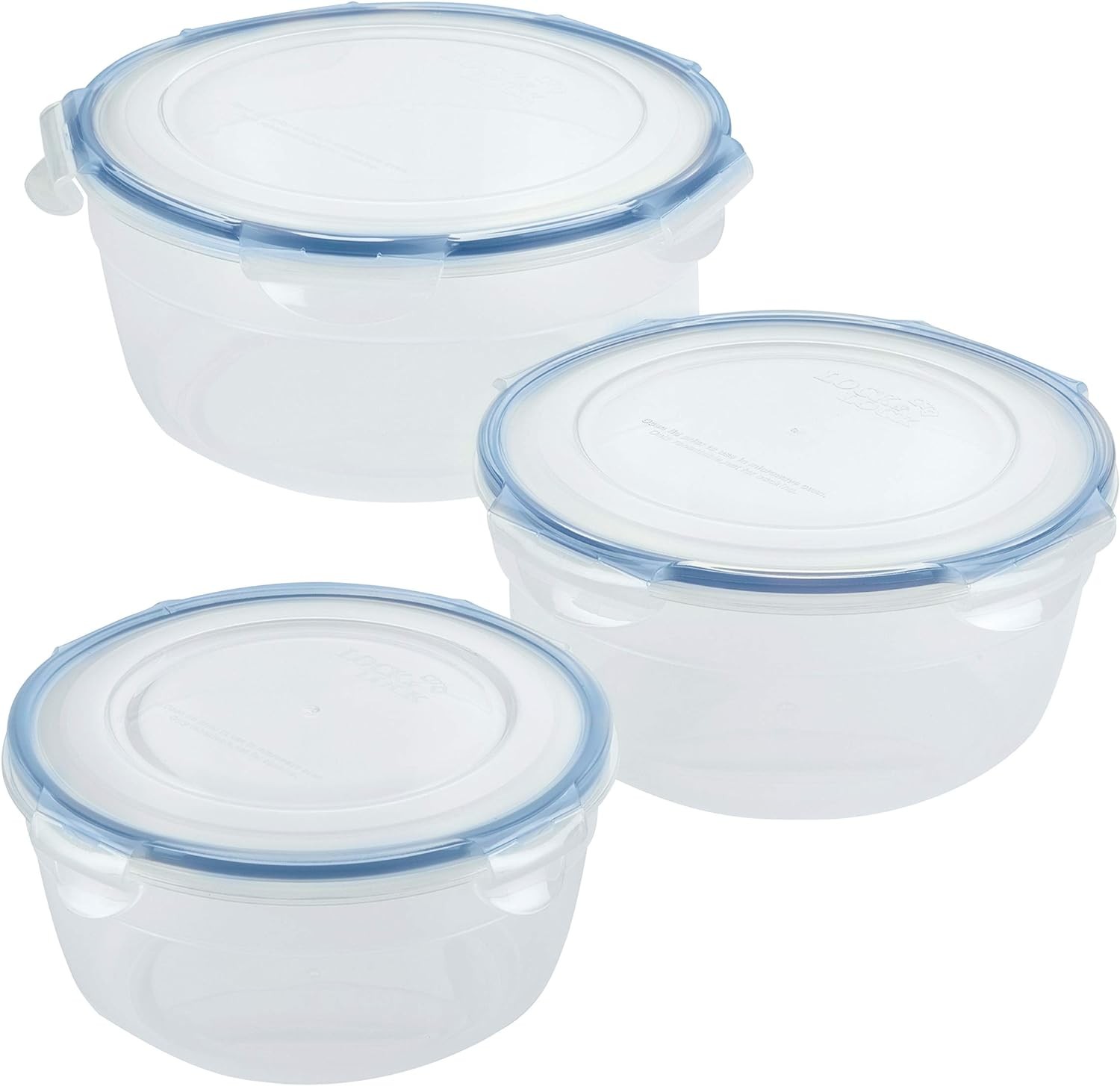 LocknLock Easy Essentials Food Storage lids/Airtight containers/Stackable, BPA F