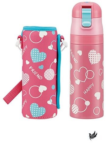 Skater KSDC4-A Direct Drinking Stainless Steel Water Bottle 16.5 fl oz (470 ml)
