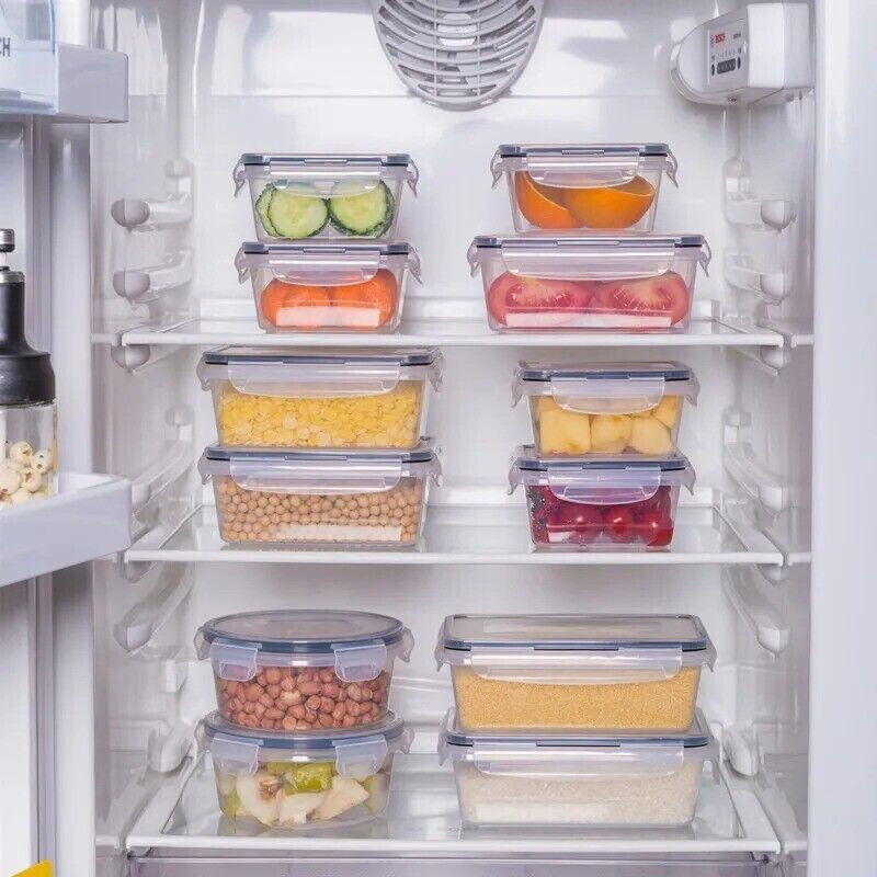 12pc Airtight Food Container Set Storage Lock Seal Lids Vent Leak Proof BPA-Free