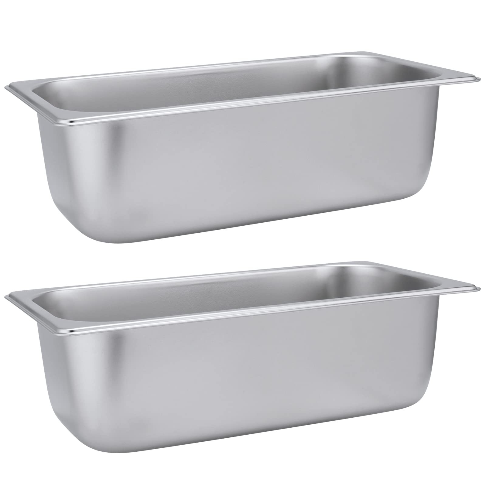 6 PCS Stainless Steel Steam Hotel Pan 1/3 Size 4 Inch Deep AntiJam Catering