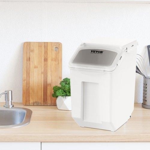 Ingredient Storage Bin 2 x 15L Dispenser Bin with 2 Measuring Cups