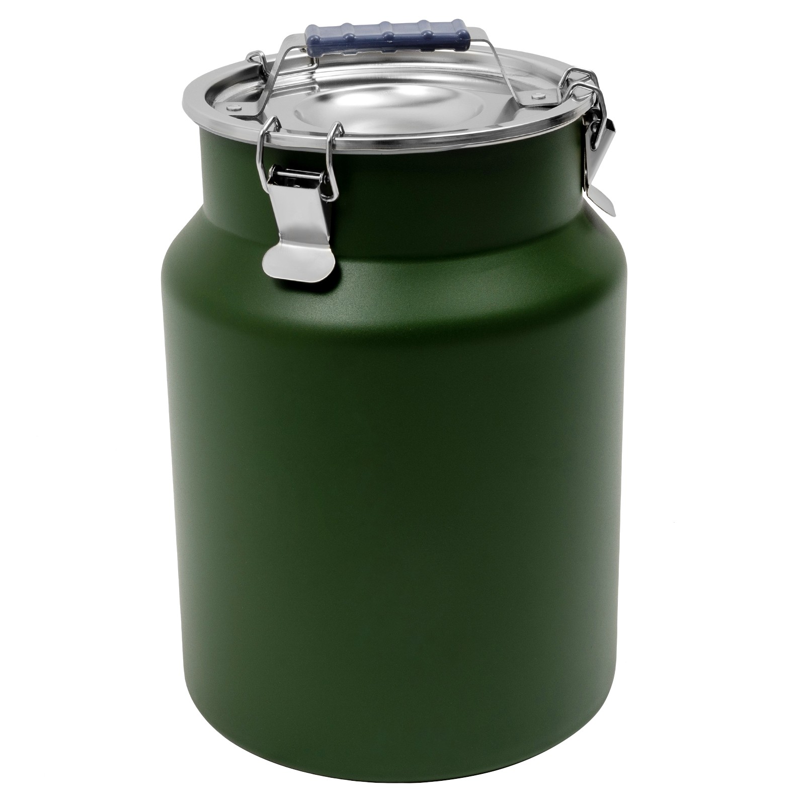 Green Stainless Steel Rice Storage Container 12L Round Grain Container with Lid