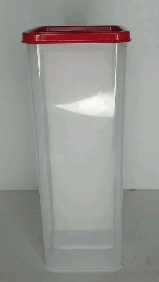 Tupperware Modular Mates Cheese Rectangular Container #1696-8 Vintage Clear Red