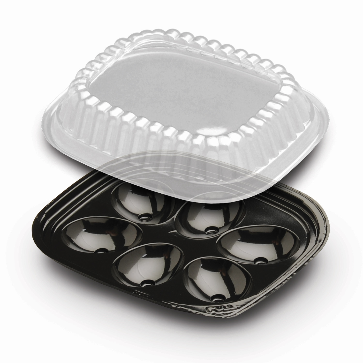 Dot Foods Deviled Egg Container, 6 Compartment | 416 Per Case