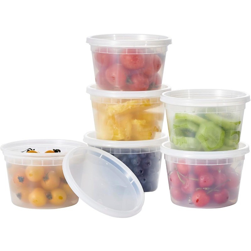 Plastic Deli Food Storage Containers With Lids, Disposable togo containers