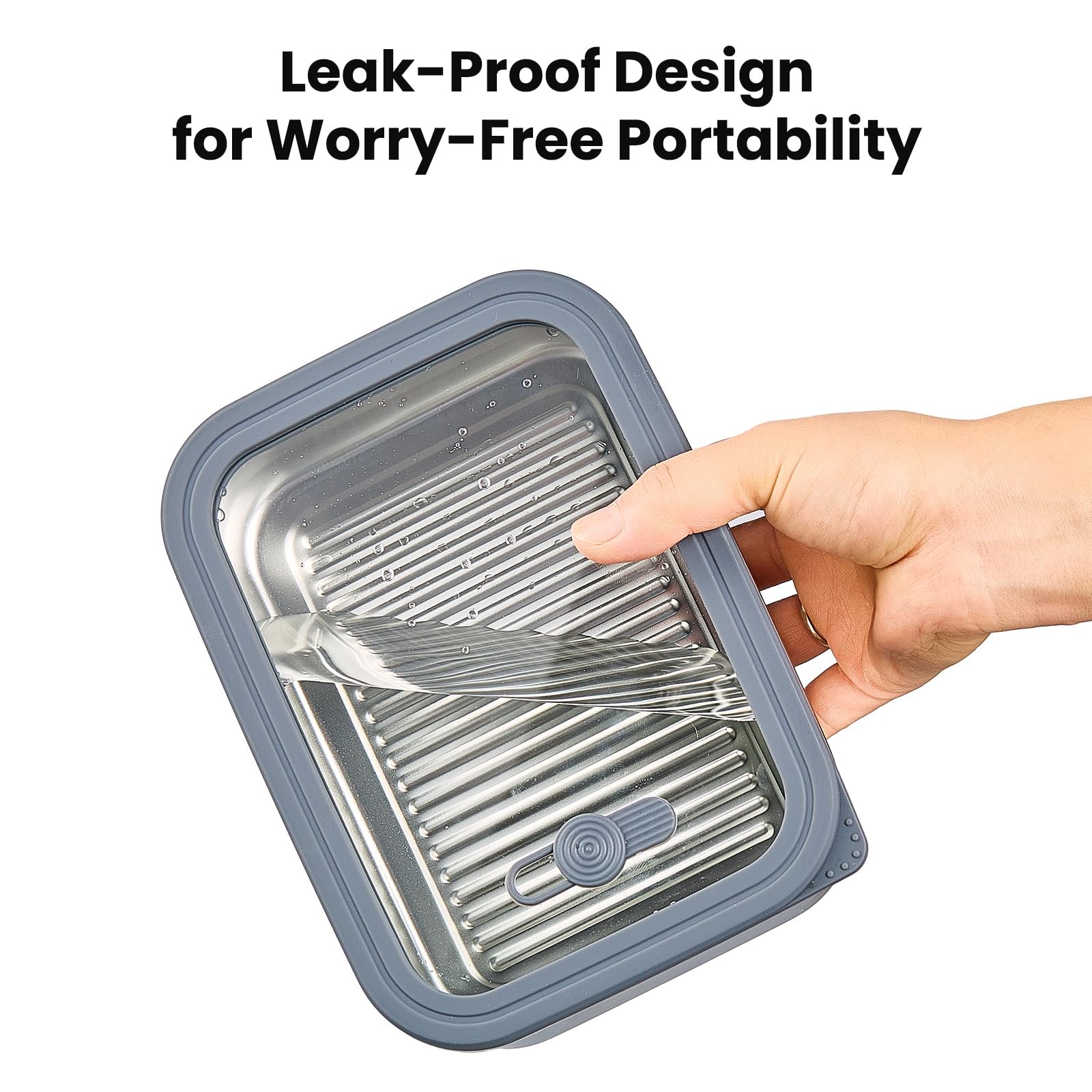 44oz/1300ml Stainless Steel Food Containers,Stainless Steel Containers with L…