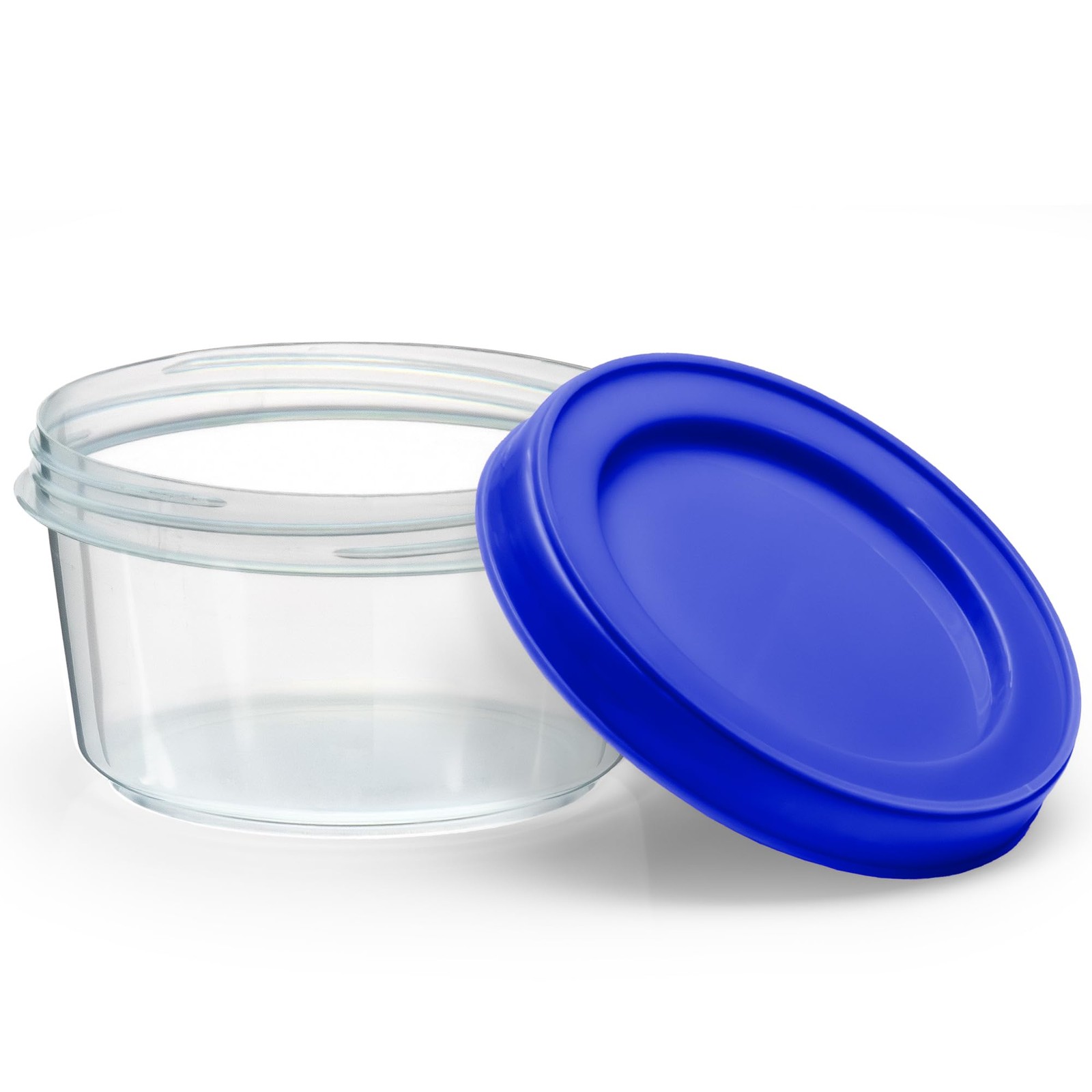 DecorRack 8 Pack – 7 oz Plastic Food Storage Containers with Screw Lids, BPA-…