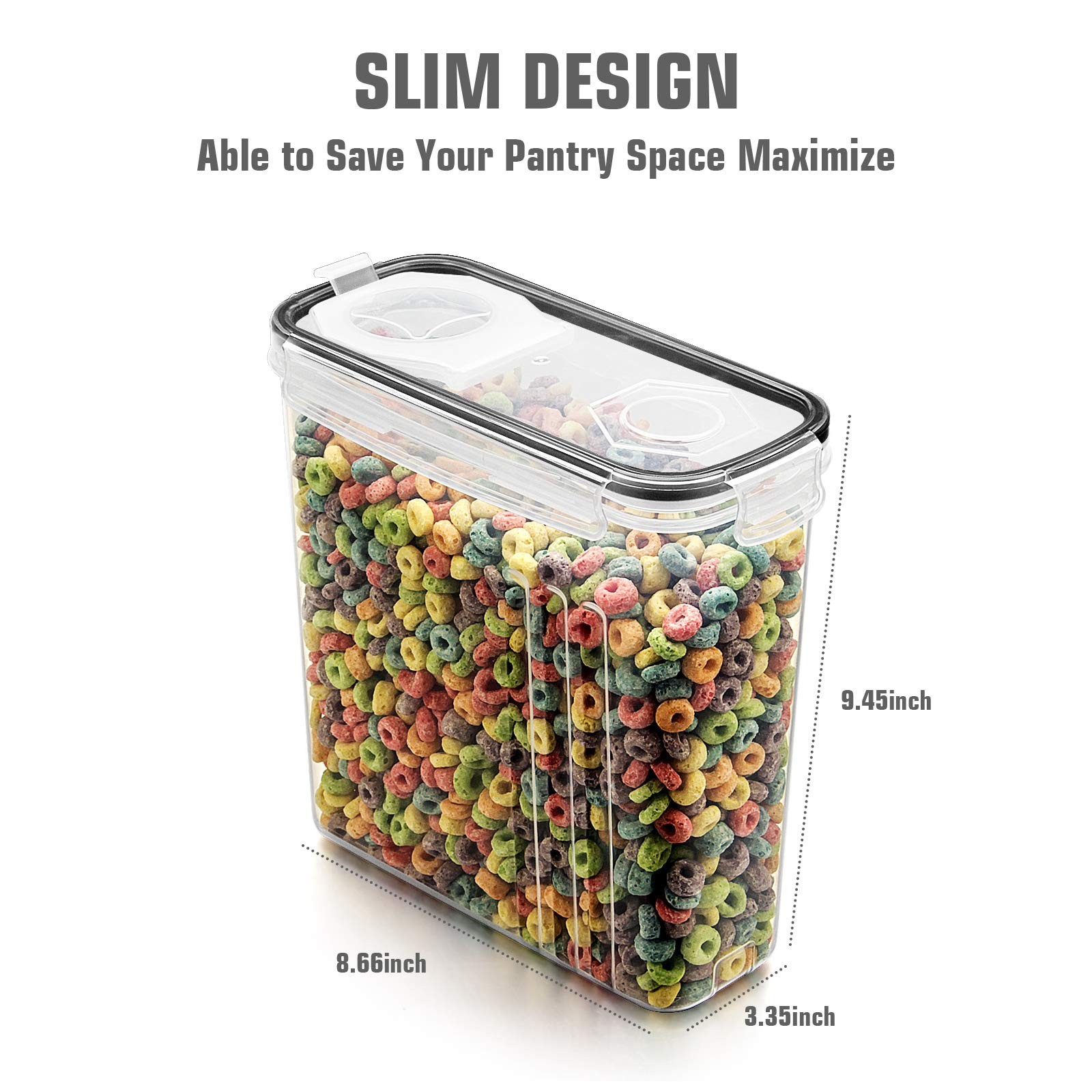 Cereal Storage Containers Set, Large BPA Free Plastic Airtight Food Storage C…