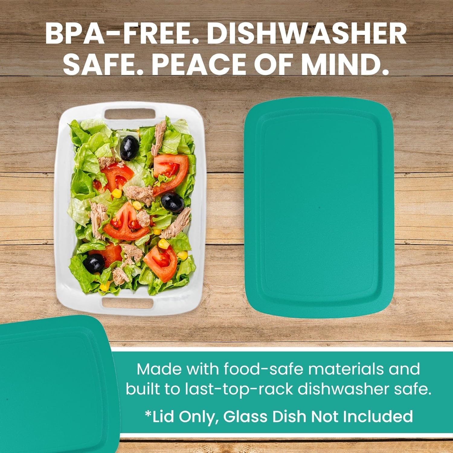Replacement Lid fits Pyrex 9×13 C233 233-PC Easy Grab Casserole Baking Dish
