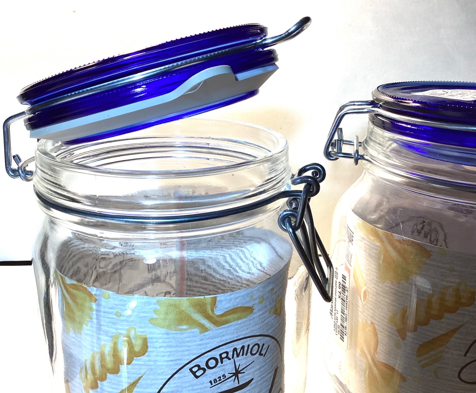Bormioli Fido Jars-ClampJars-Food Storage-1 Liter-Lot of 2-FAST SHIPPING!