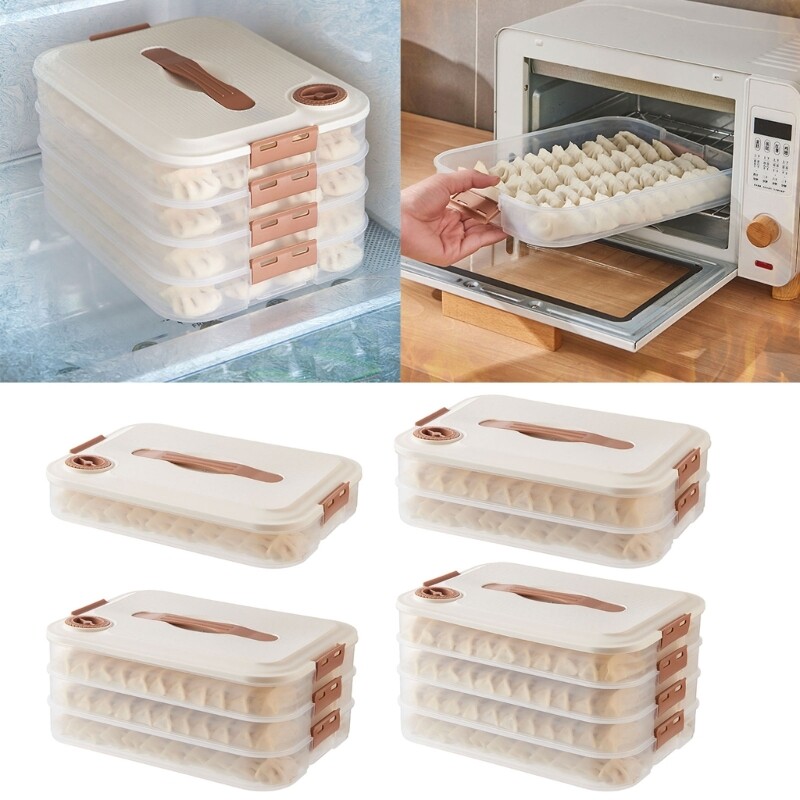 Multi-layer Dumpling Storage Box with Lid Kitchen Refrigerator Food Keeping