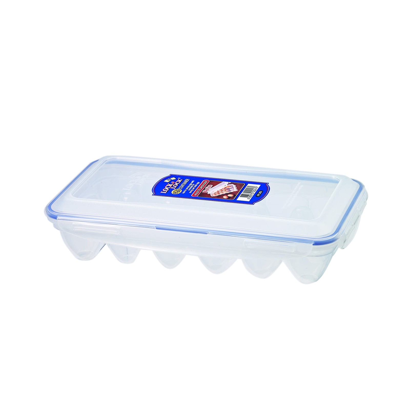 Lock & Lock HPL955 Egg Storer for 18 Eggs- Clear/Blue, 32 x 17.5 x 32 cm