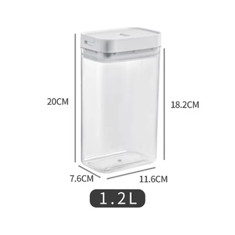 1PC Pasta Storage Box Grain Sealed Jar Transparent Durable Leakproof Spaghetti S