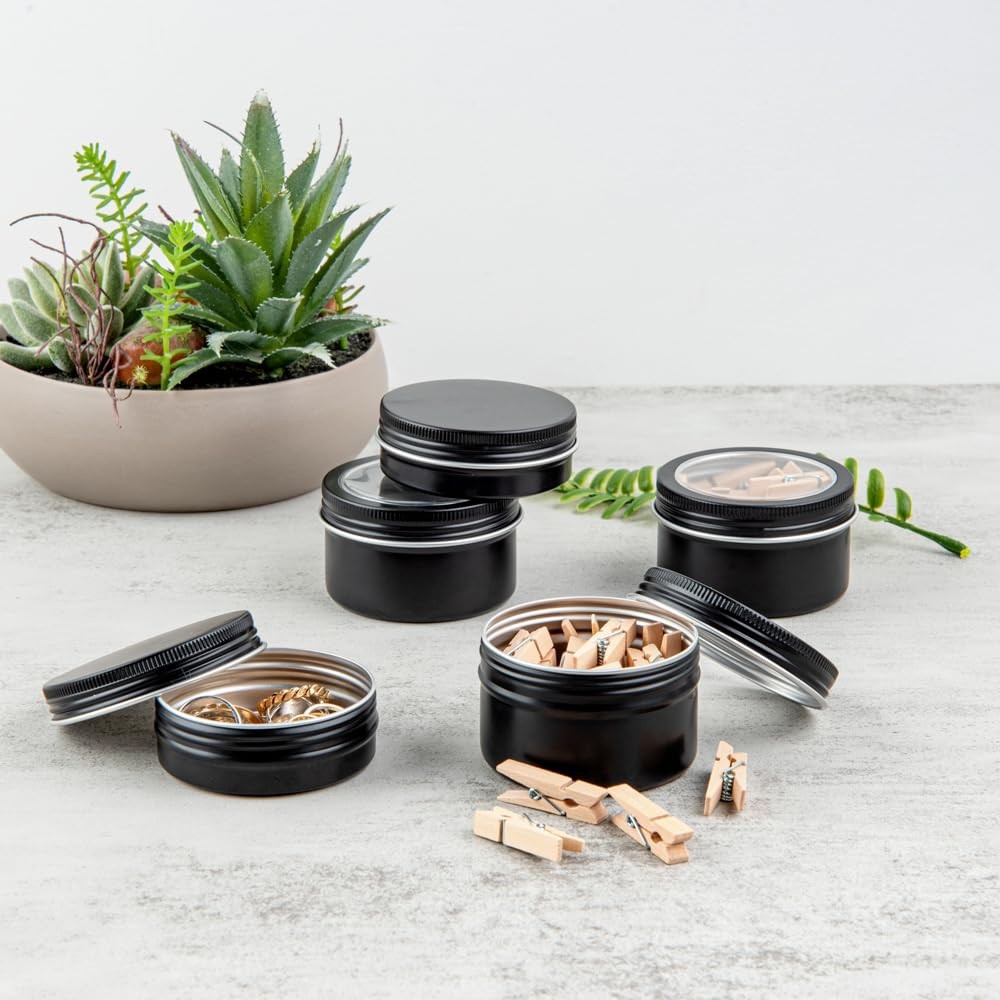 Restaurantware Rw Base 4 Ounce Tin Storage Boxes 10 Round Tin Boxes Lids –