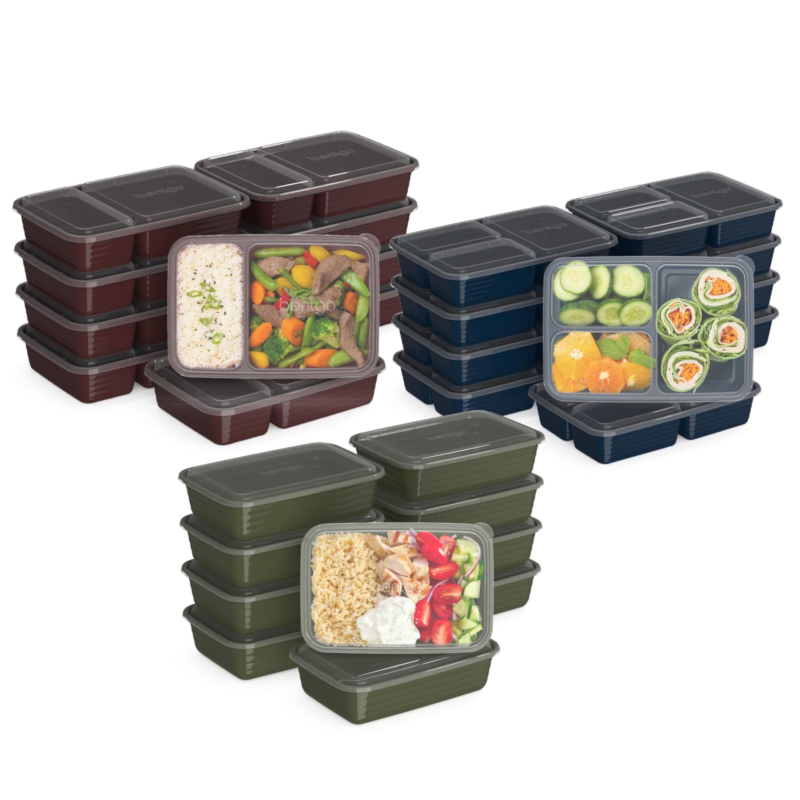 Prep 60piece Meal Prep Kit Reusable Food Containers 1compartment 2compartment &
