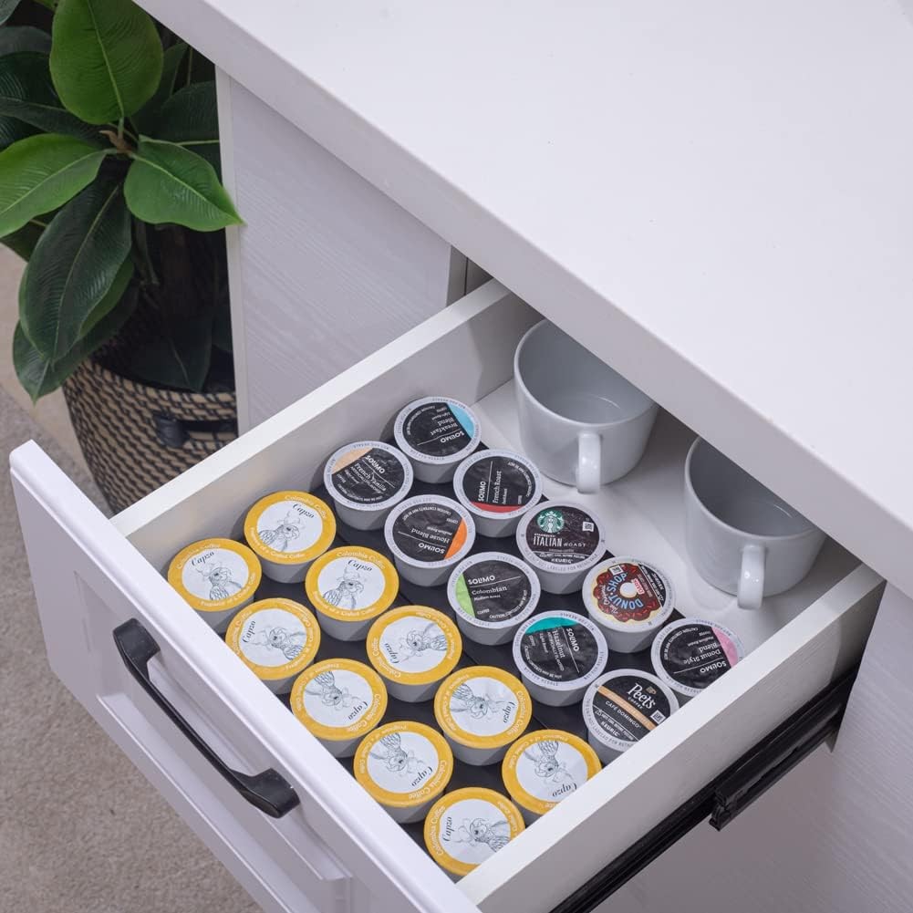 Coffee Pod Storage Organizer for Kitchen Drawer Holders 20pods, Brown-20pods