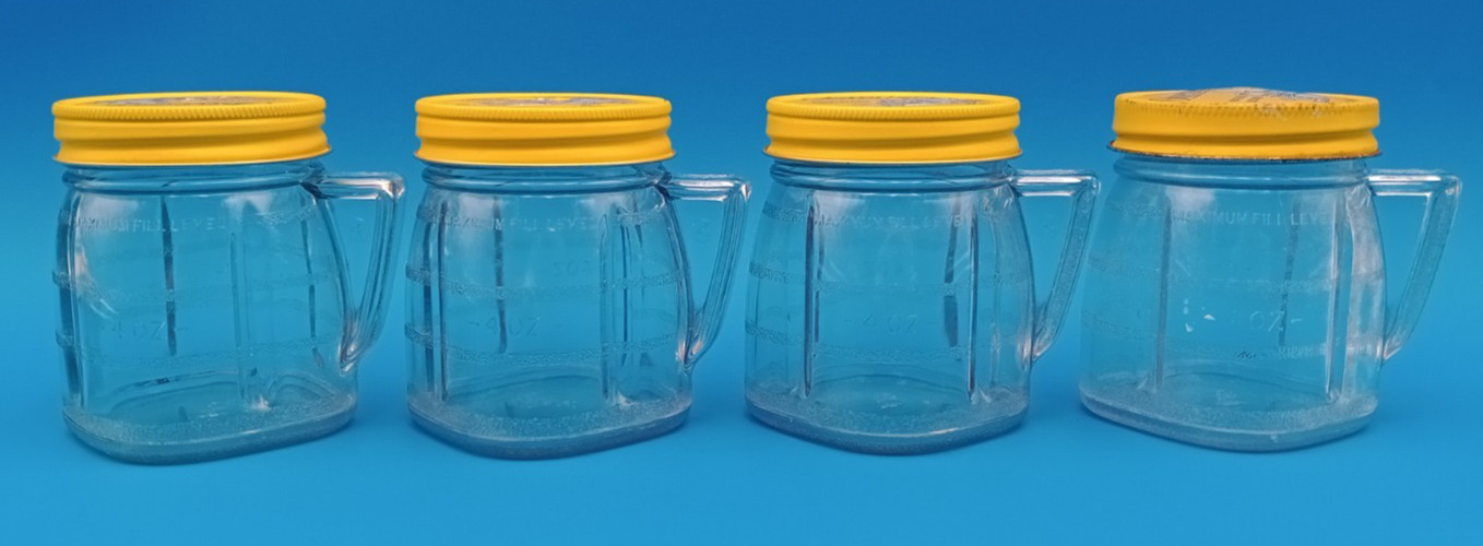 Vintage Osterizer Plastic Blender Jar Set Of 4 Oster Mini Blend & Store 4oz