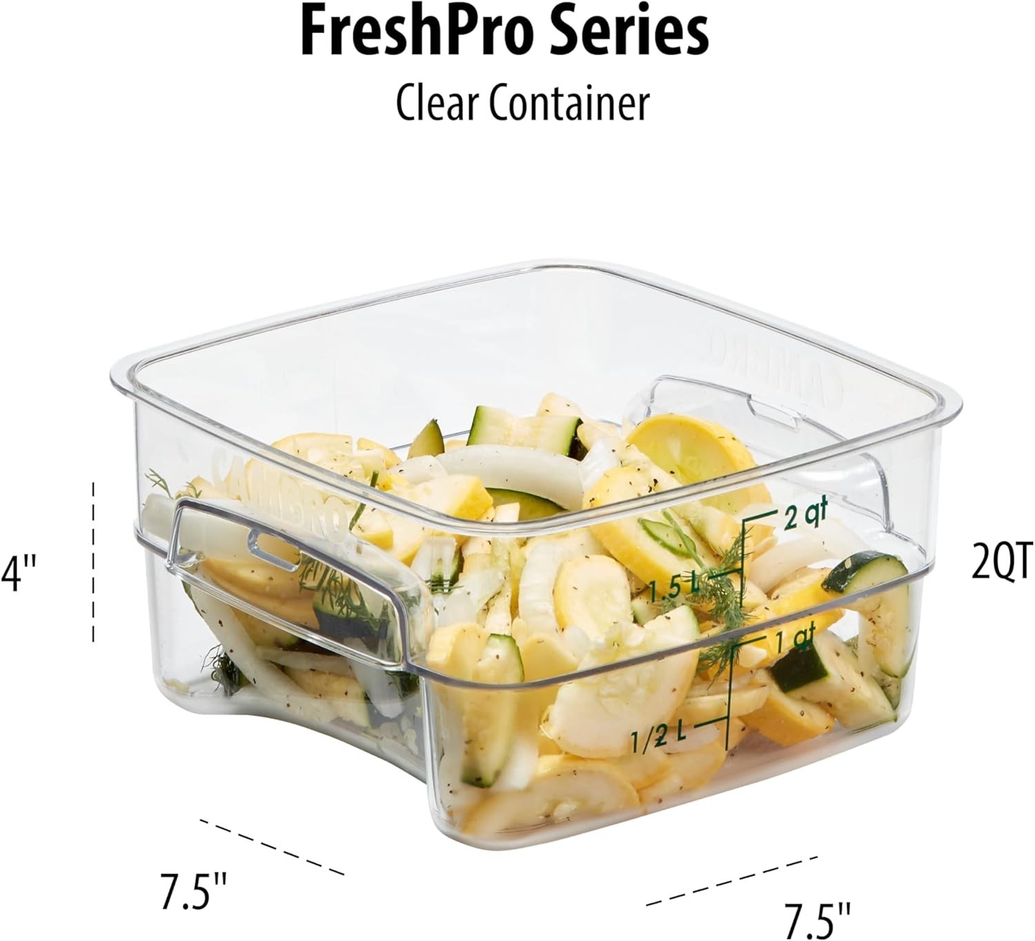 Cambro FreshPro 2Qt Food Storage Container – Clear for Industrial & Kitchen Use