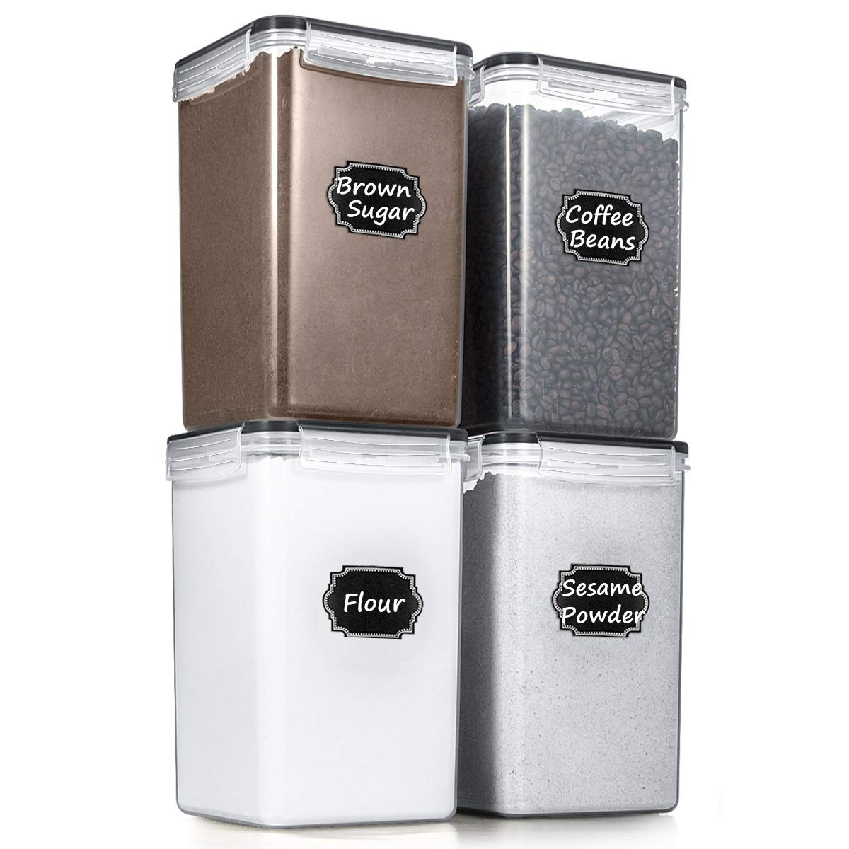 Extra Large Tall Airtight Food Storage Containers 6.5L/ 5.9QT, Plastic BPA Fr…