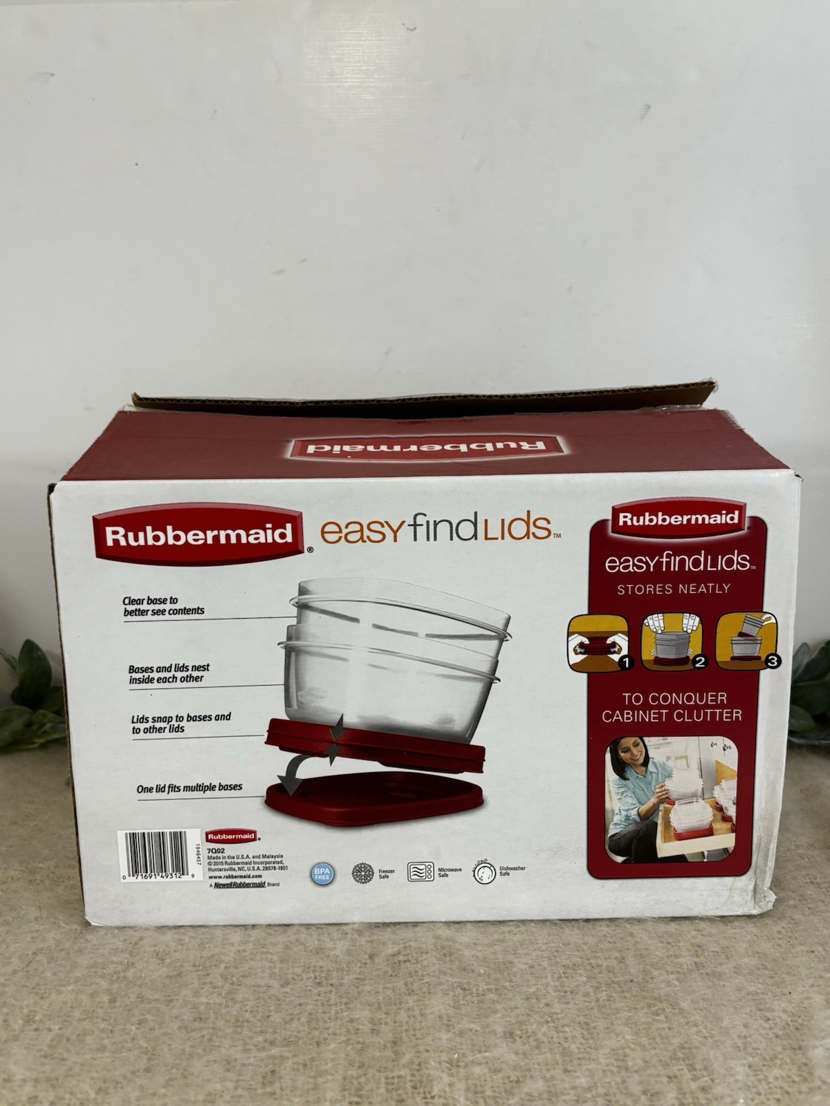 Rubbermaid Easy Find Lids 34 Piece Set Value Pack 7Q02 Made In USA