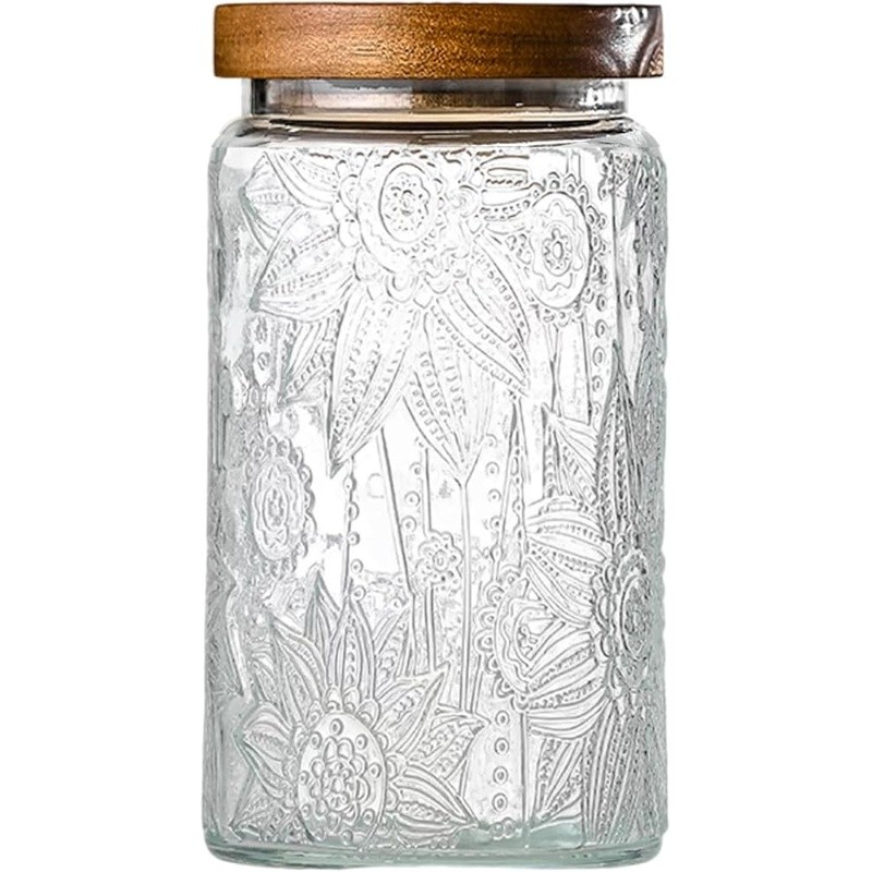 Stackable Glass Storage Jars Airtight Food Containers Kitchen Organization New