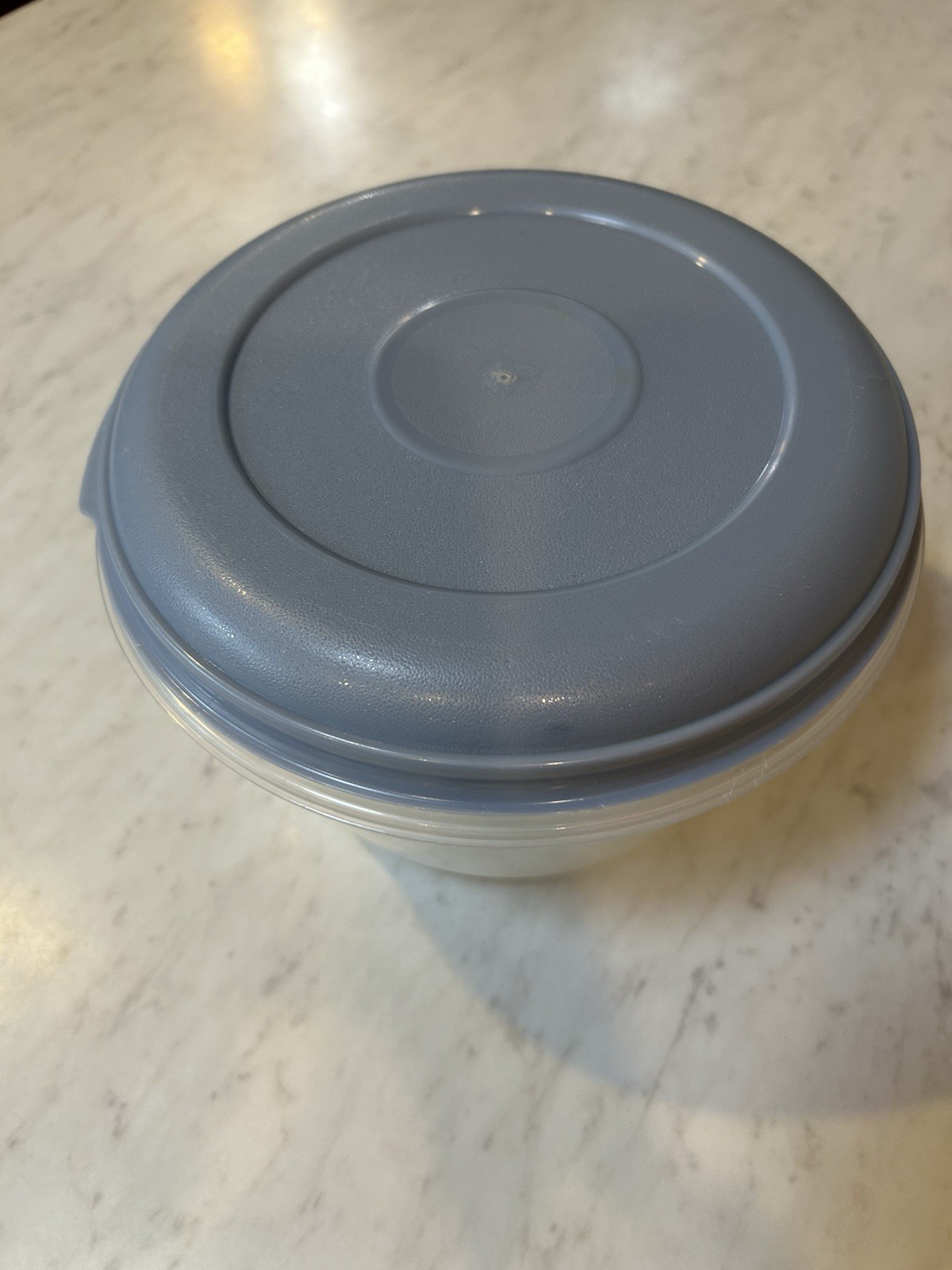 Rubbermaid servin saver Round Containers (3) Blue Lids # 1,2,10
