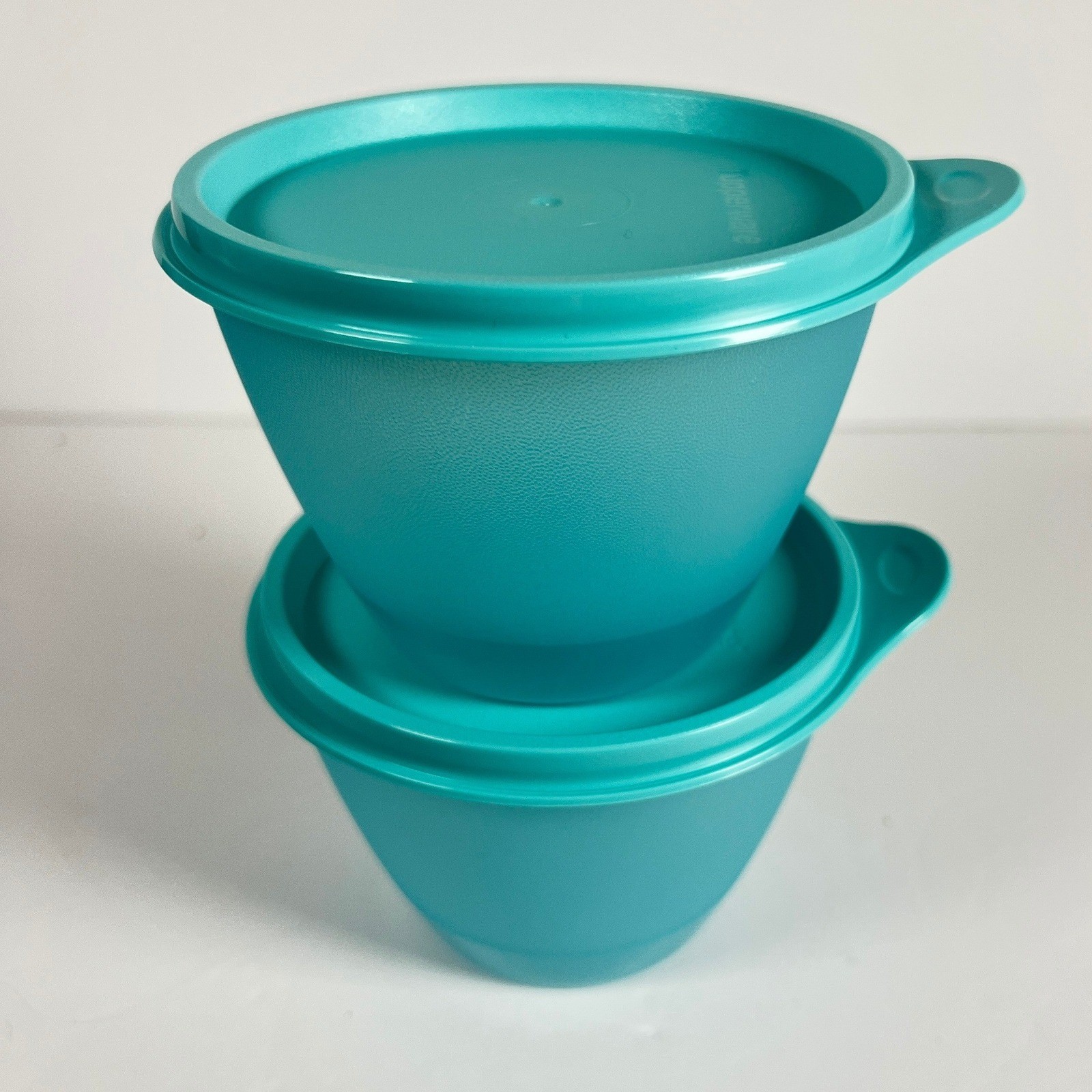 Tupperware Refrigerator Bowls Set of 2 Fridge 14 oz. Aruba Blue NEW