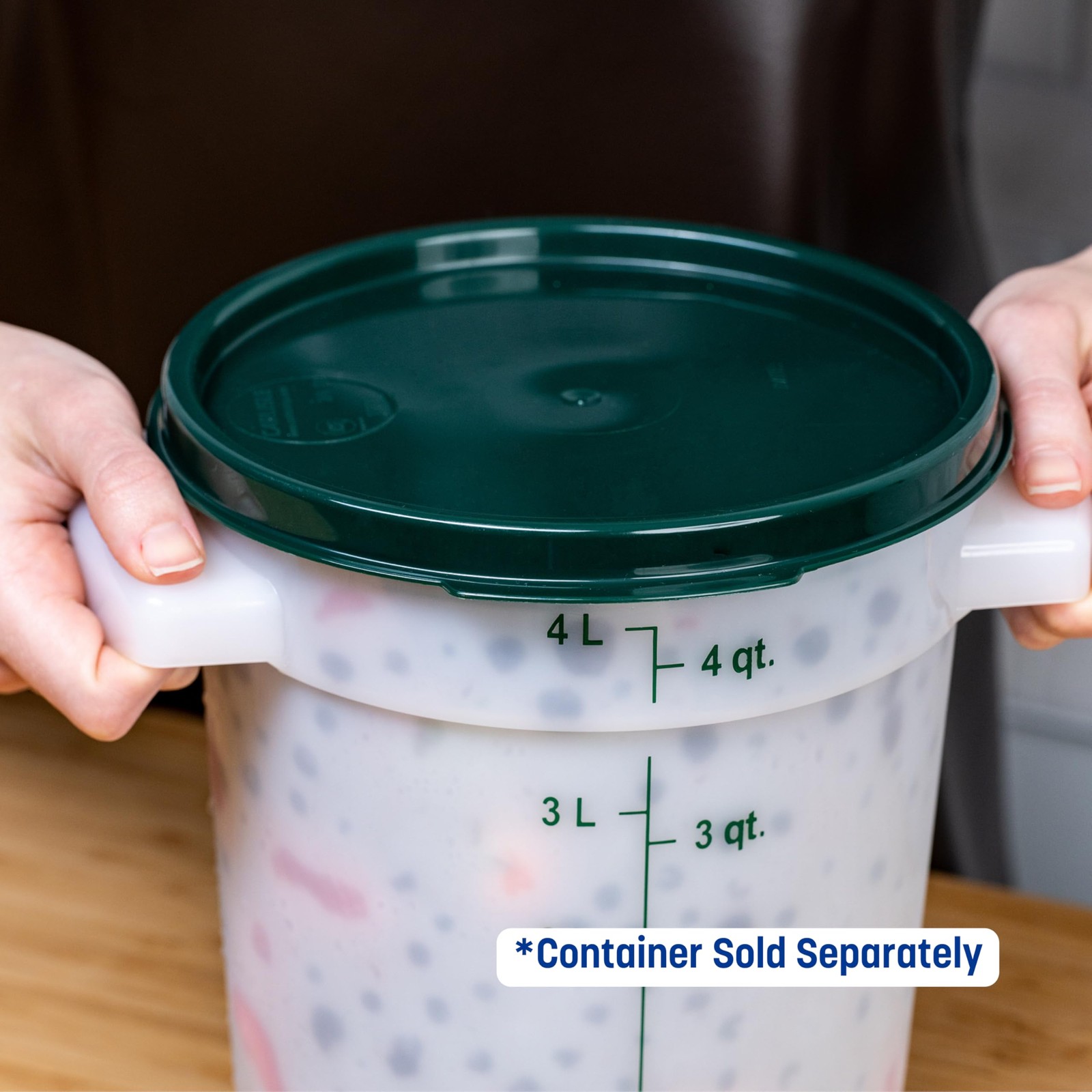 Carlisle FoodService Products Storplus Round Food Storage 2 – 4 Quarts, GREEN