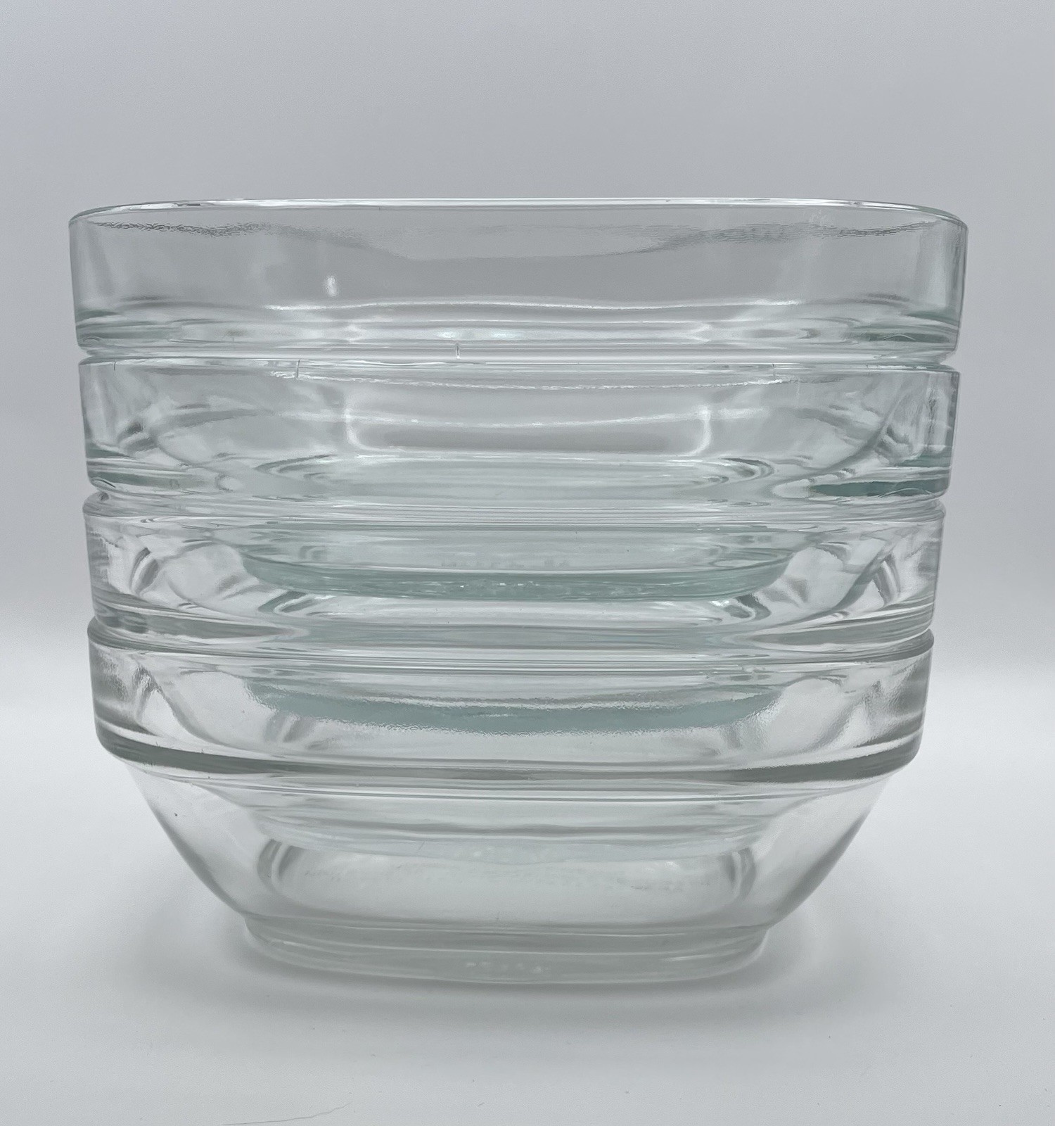 RUBBERMAID GLASS 2.5 Cup/591ml Food Storage Container Bowl 7N62 NO Lid SET OF 4