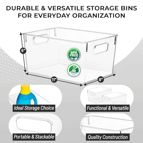 ClearSpace Clear Plastic Storage Bins – Pantry Organizers & Storage Containers