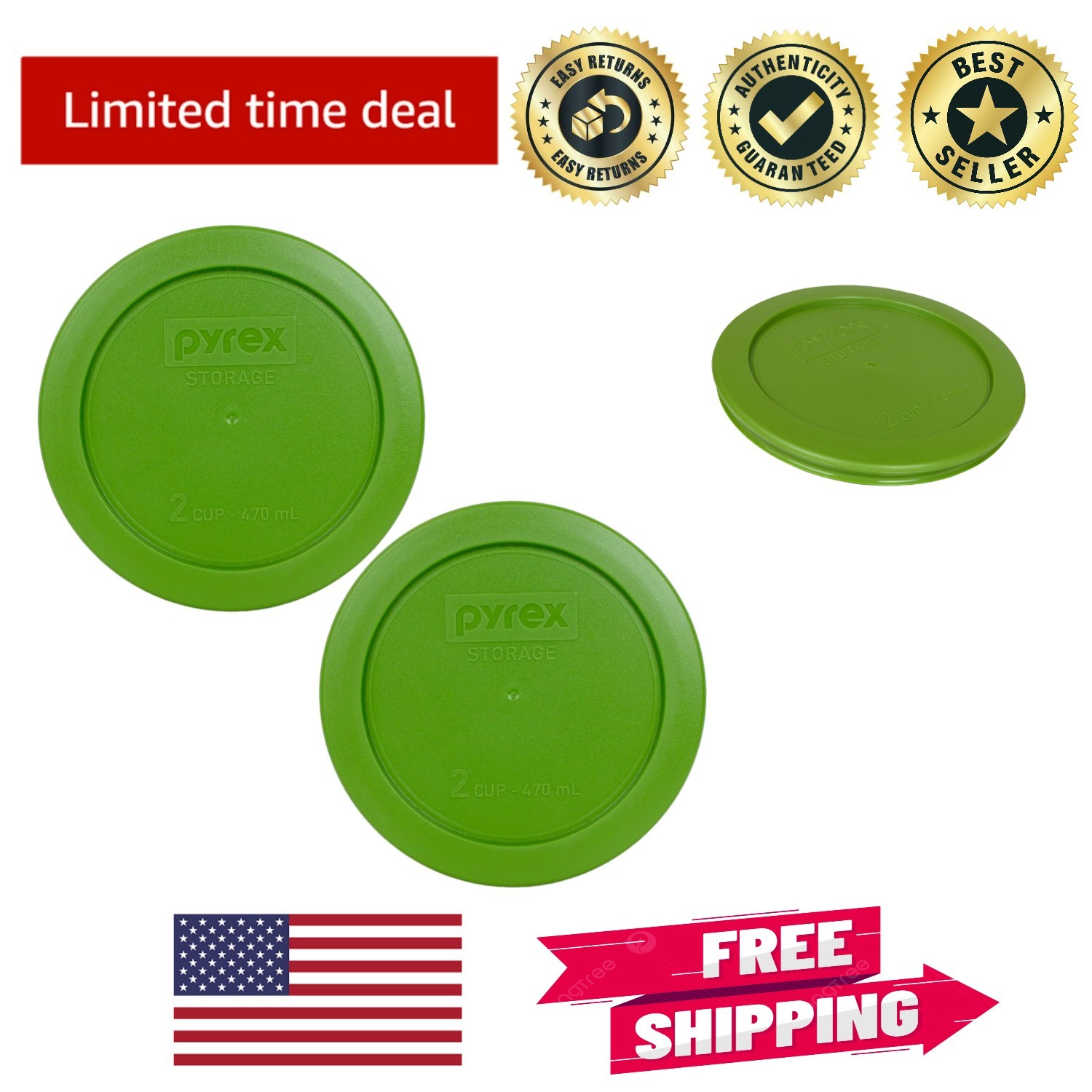 Microwaveable Lawn Green Food Storage Lids – Dishwasher Safe, 2-Pack Solution