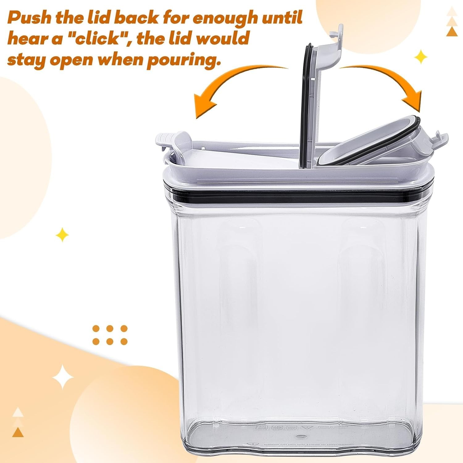 Plastic Pantry Canisters Set – Rice, Cereal, Flour, Sugar