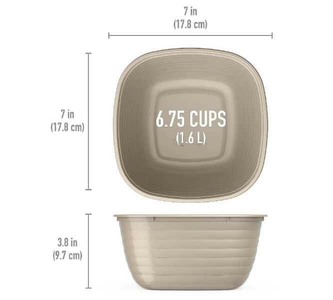 20Pc Meal Prep Bowl Set with Lids Single Compartment Stackable Containers