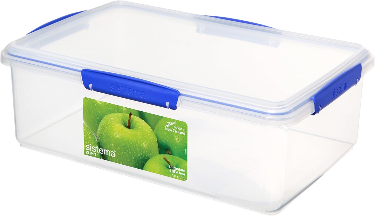 KLIP IT Large 7L Food Storage Container, Airtight & Stackable, Dishwasher, Freez